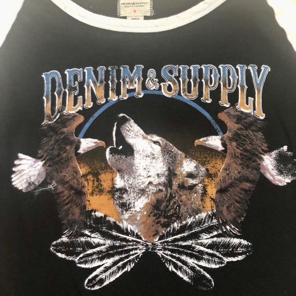 Polo by Ralph Lauren Raglan 3/4 Sleeve Screen-Printed Top - Picture 2 of 7